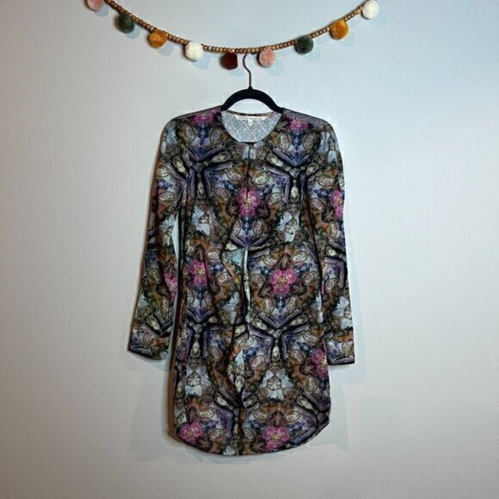 🔆 Rachel Roy colorful mandala watercolor shift dress